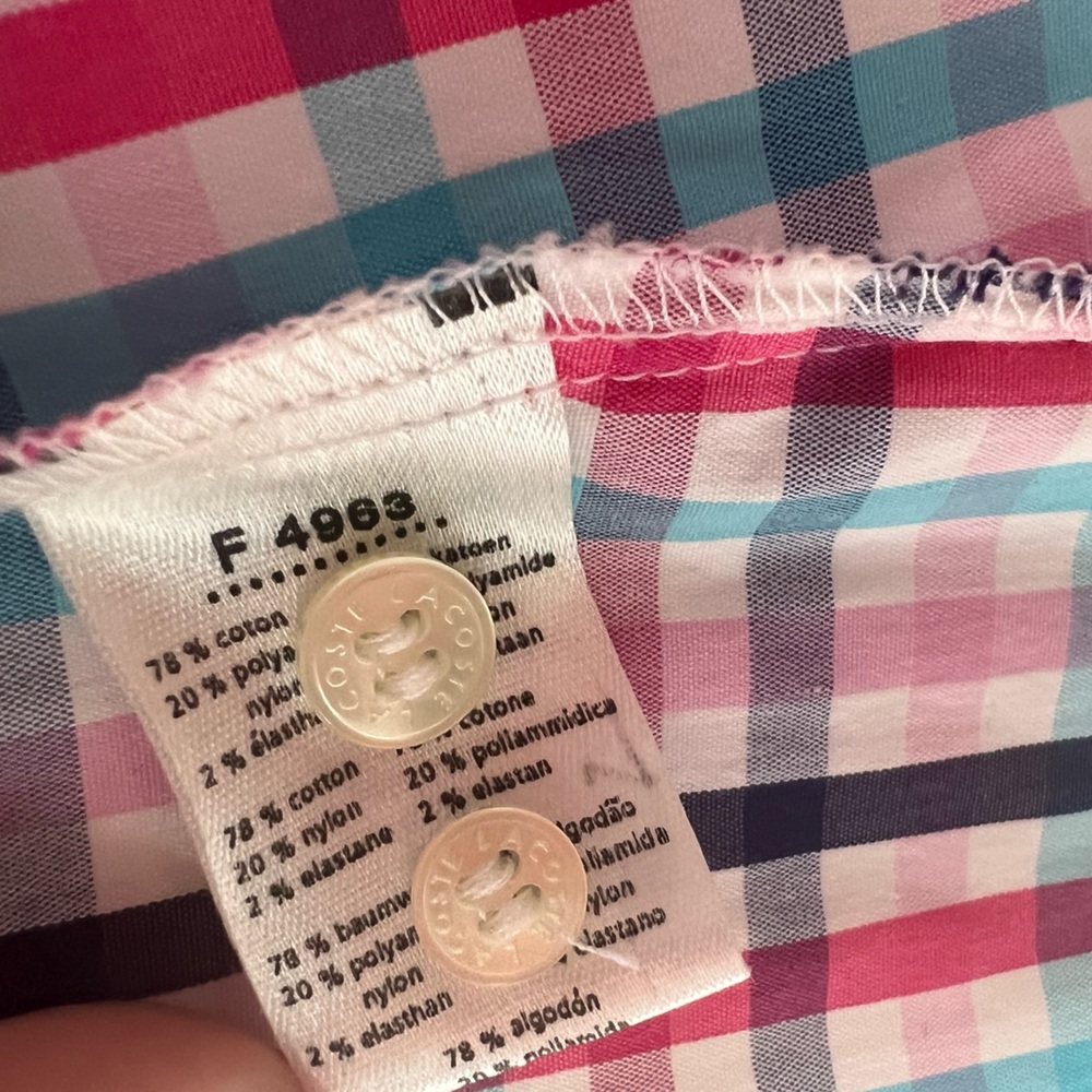 Lacoste Multicolor Button Up Down Long Sleeve Blo… - image 5